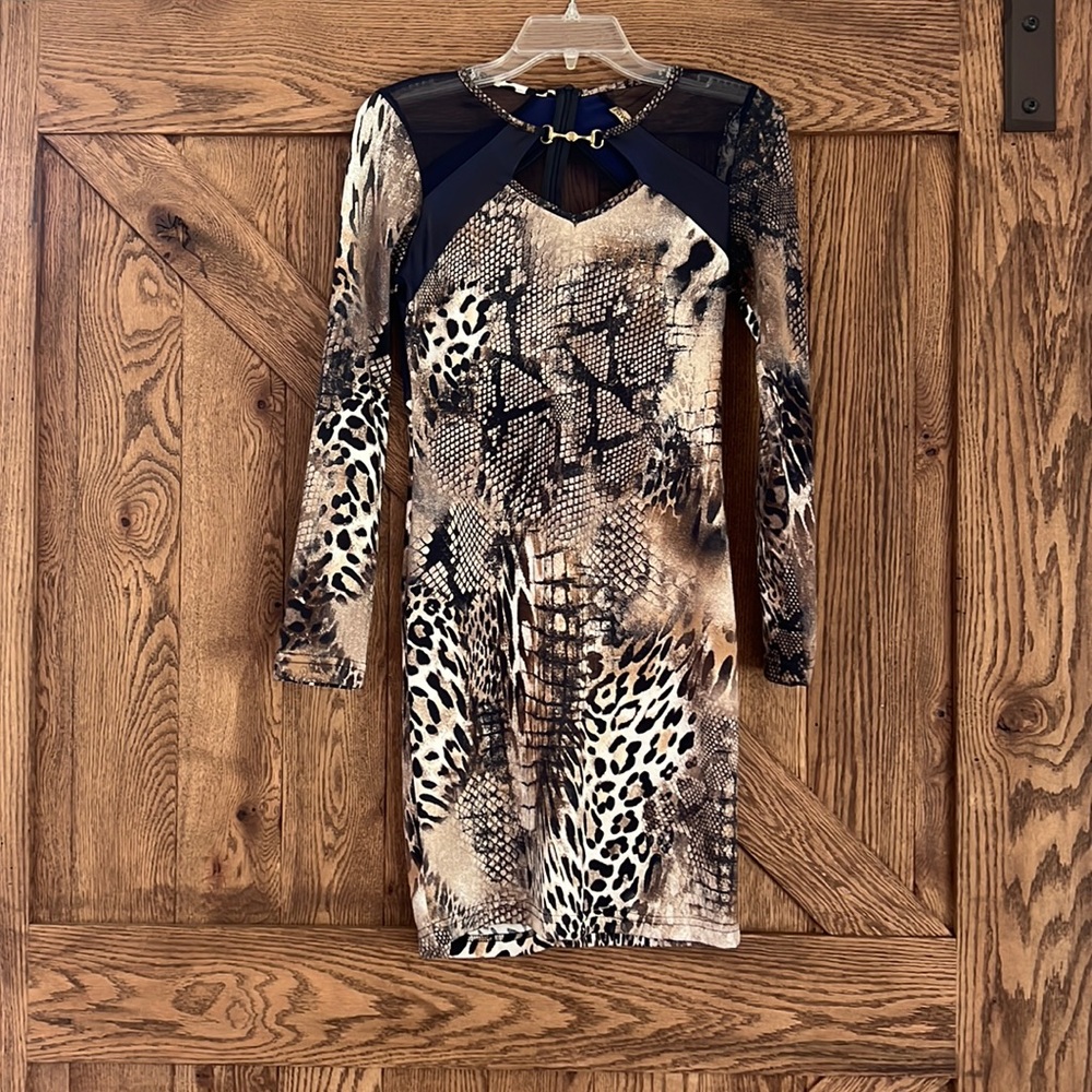 Favori leopard print mini dress